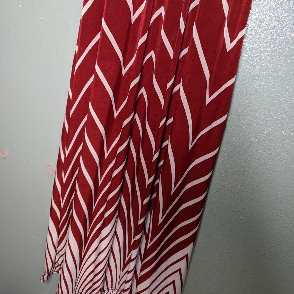 Geometric Patterned Ruffle Top Maxi Dress - Picture 3 of 8